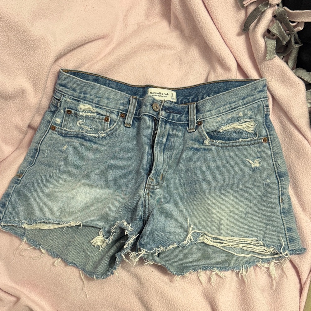 Abercrombie & Fitch Light Blue Jean Shorts